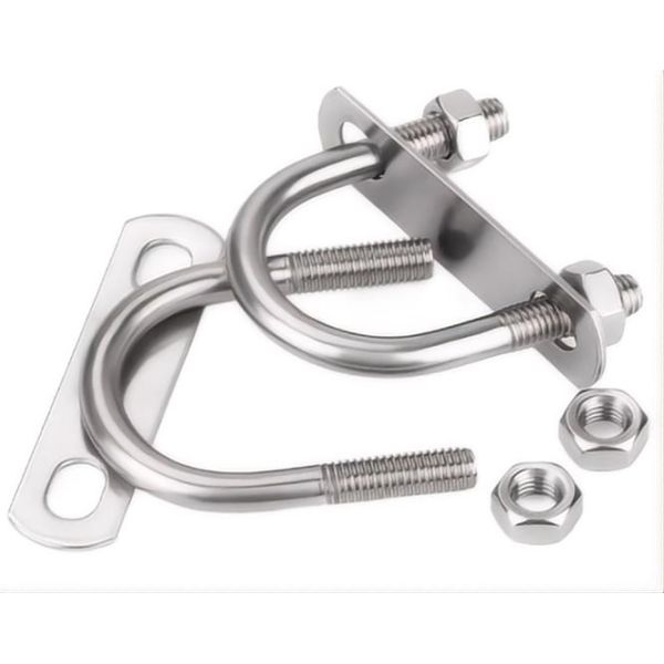 Passivation Finish Square U-Bolt SS 304 316 Stainless Steel M10 M12 6mm 8mm x 178mm