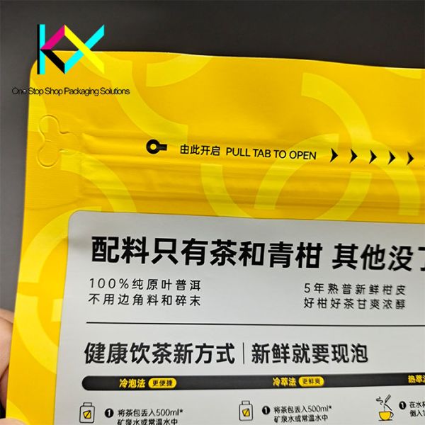 Heat Seal Waterproof Tea Powder Packing Pouch 140um Thickness customization