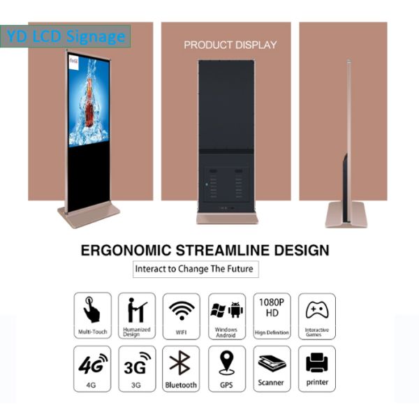 1080P WIFI Android Floor Standing Digital Signage 49″ Indoor Advertising Kiosk
