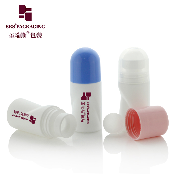 Wholesale 50ml Round Cylinder Plastic Roller Bottle Empty Roll‑on Container For Perfume Body Oil