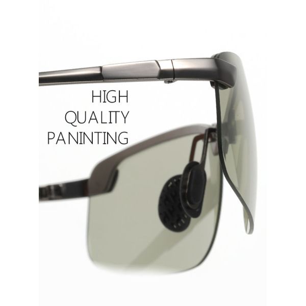 Polarized Photochromic Mens Luxury Sunglasses BSCI Color Changing Lens