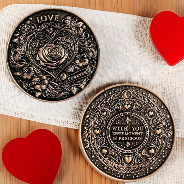 Custom 3D Enamel Coin – Your Logo in Gold/Silver/Brass – Souvenir Gift & Challenge Collectible