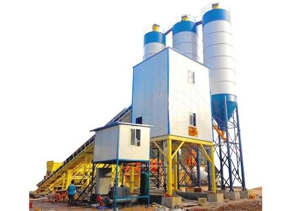90m3 Large Stationary Ready Mix Concrete Plant , Aggregate Cement Batching Plant