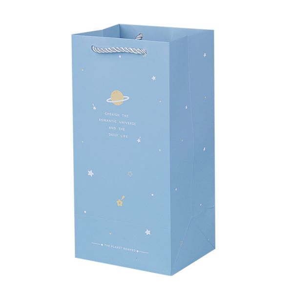 Galaxy Universe Gift Bag Planet Print Rope Handle Tote Cosmic Design Premium Party Favor Packaging