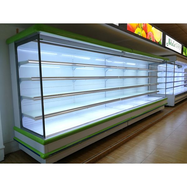 R404a / Refrigerador abierto de R134 Multideck/tipo de enfriamiento de la fan del refrigerador de la exhibición del supermercado