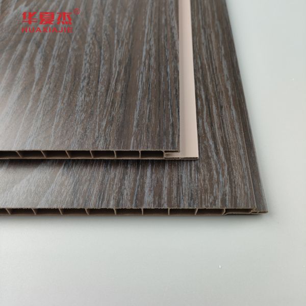 Wholesale Dark Wood Grain Pvc Wall Panel Moisture Proof Pvc Ceiling Panel Office Decoration