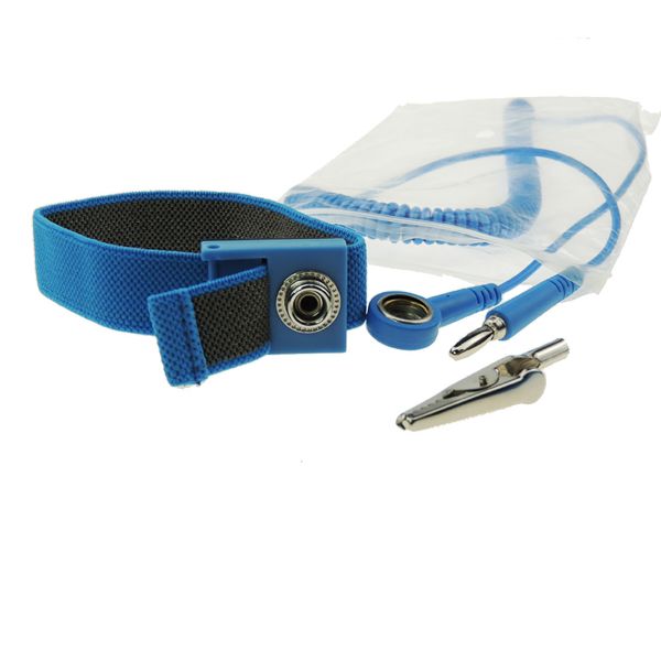 Blue Black 7MM Snap 1M5%  ABS ESD Wrist Strap