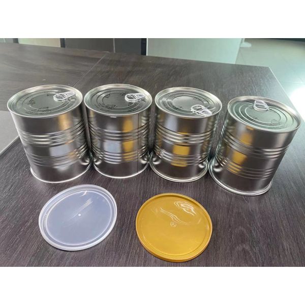 Food Safety Milk Powder Tinplate Can Round Metal Tin Can 900 Gram With Aluminum Foil