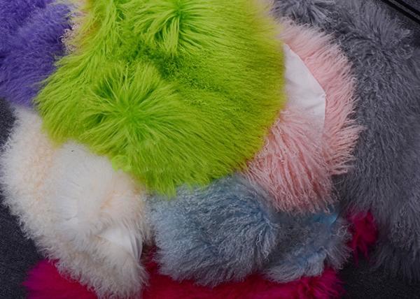 Mongolian Sheepskin Rug Luxury Real Long Curly Haired Tibetan Lambskin fur