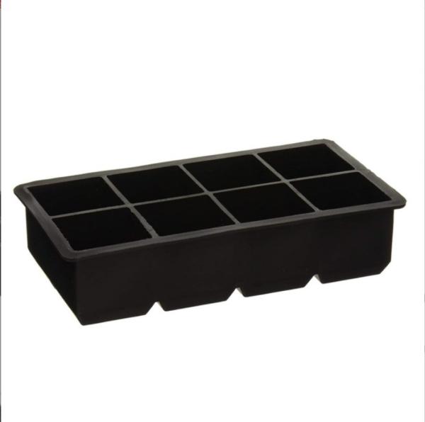 4 6 8 Cavity Silicone Ice Tray Mold Large Square Shape Easy Release Ice Cube Tray