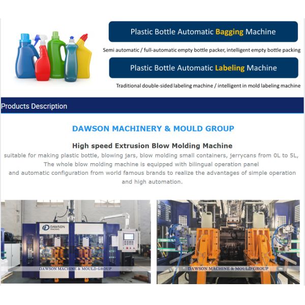 High Speed Plastic Extrusion Blow Moulding Machine Hdpe 2L 3L 4L Laundry Detergent Liquid Making