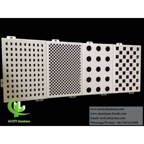 Système de façades en feuille perforée d'aluminium architecturale revêtement super durable PVDF