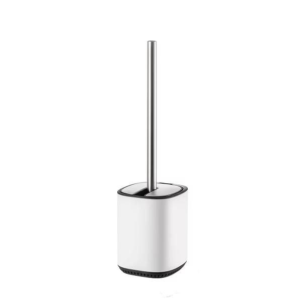 Stainless Steel Flip Lid Toilet Brush And Holder For Household Toilet Cleaning Essentials