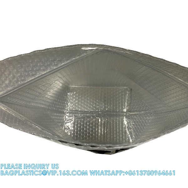 Hamburg Food Reusable thermal Insulate Zipper Delivery Thermal Bag Foil Thermal Insulated Storage Bag