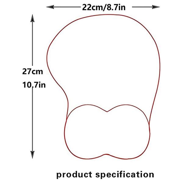 280g or 320g Thickness Customized Silicone Mouse Pad with Sexy Girl Breast Wrist Rest