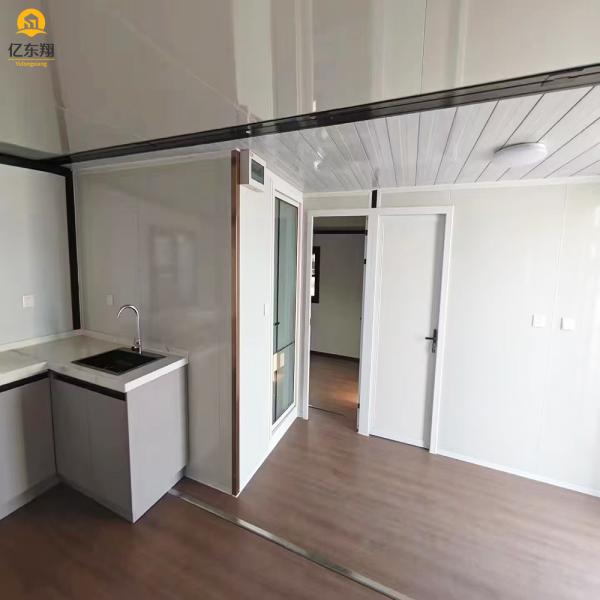 Casa de contenedores prefabricada plegable de doble ala por conjunto 20 pies 40 pies Sala de extensión