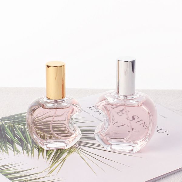 Matte Screw Mouth Pink  Apple Shaped Perfume Bottle 30ml 50m