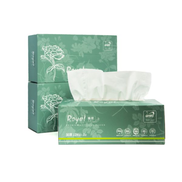 FSC Proved Wholesale White Embossed Bamboo Box Facial Tissue Paper Customised Tissue Paper