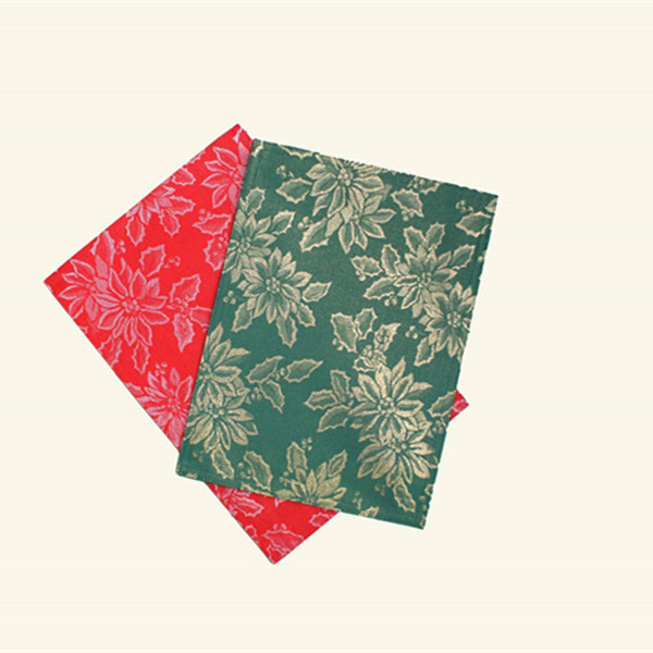 100% polyester jacquard placemat with gold thread -X‘mas design