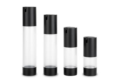 Black  60ml Diameter 33mm  Airless Pump Bottles ABS For Women Cosmetic