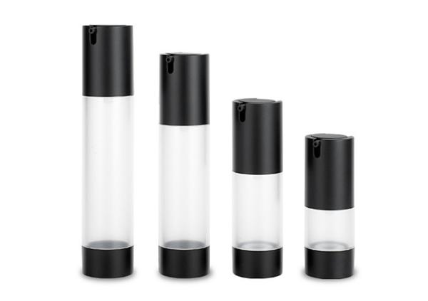 Black  60ml Diameter 33mm  Airless Pump Bottles ABS For Women Cosmetic