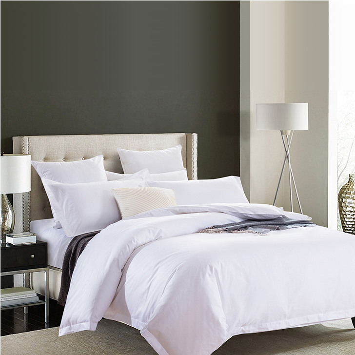 4 шт 60s 300tc 100% хлопчатобумажной белой атласной постельной уборкой для роскошного 5-звездочного отеля