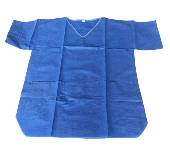 SMS Hospital Disposable Scrub Suits With Short Sleeves Blue Color