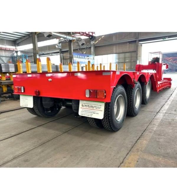XM Group 4 Axle Low Bed Trailer Hydraulic Front Load Gooseneck Detachable Lowboy Semi Trailer For Nigeria