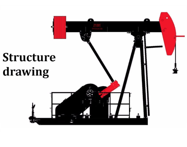 API Standard Oil Well Drilling Tools Bending Beam Pumping Unit 23 - 82 Inch Stroke Length