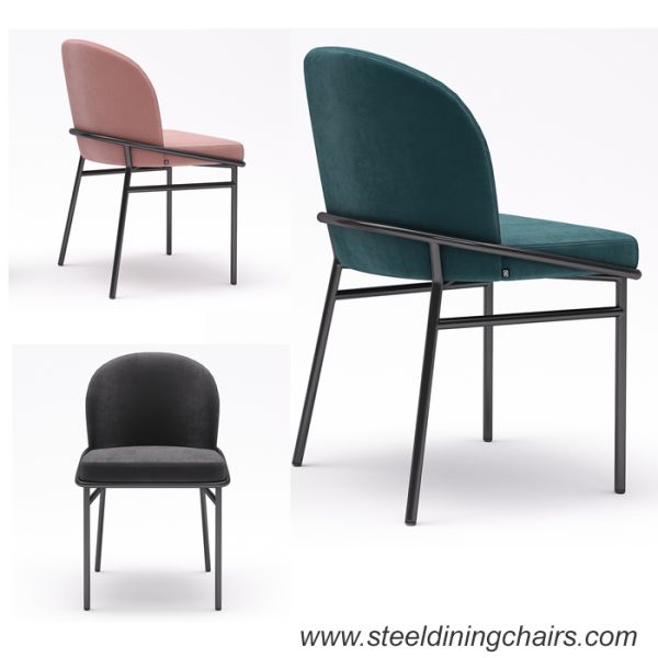 Hotel 450mm 820mm Tufted Grey Velvet Chair With Gold Legs