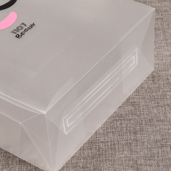 XYDAN Plastic Bags Shopping Transparent PP Gift Bags For Packing Medium Size Handled Style