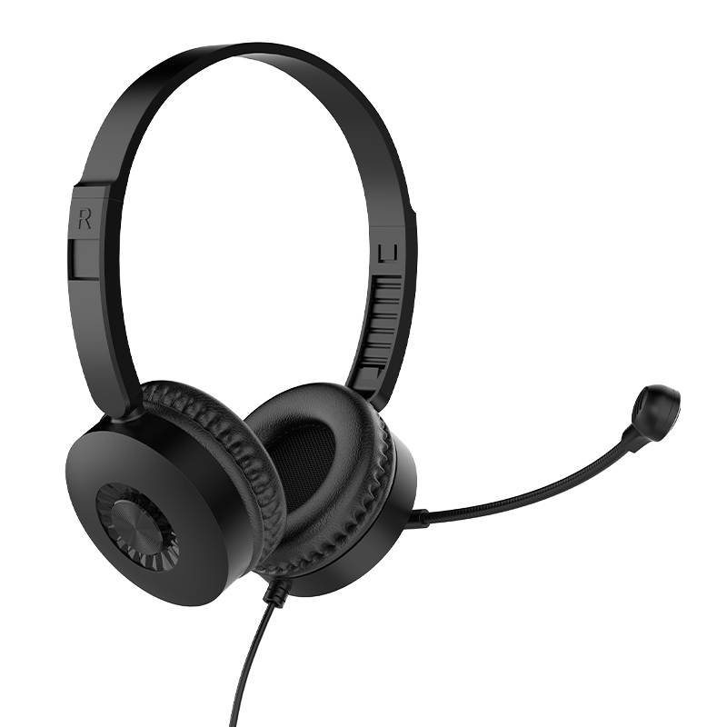JTY- K3 Head mounted wired headphones with microphone and wired control USB/Type-C/3.5mm multi interface online course learning, customer service, computer headset support OEM/ODM customized products