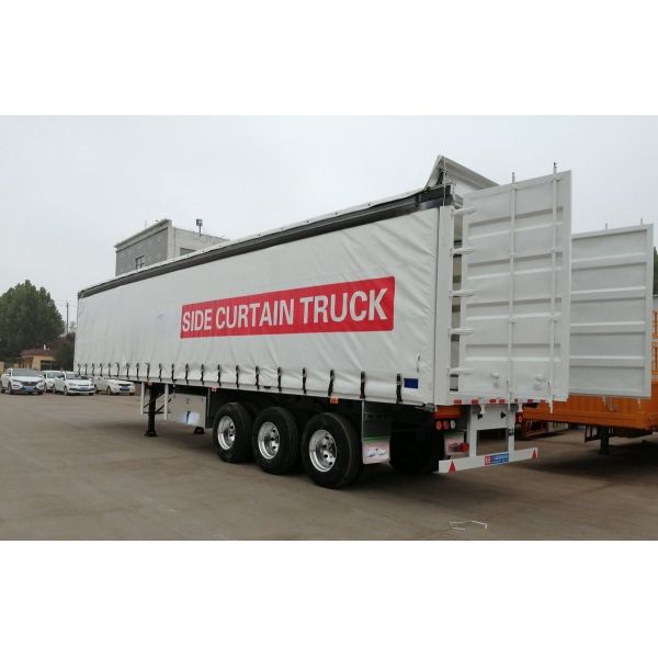 Carga pesada de 3 ejes de contenedor de 45 pies con semirremolque de furgoneta refrigerada