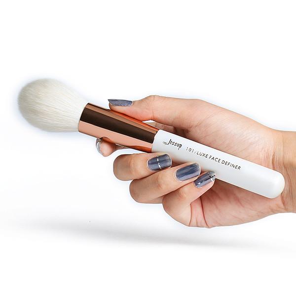 Jessup 15pcs White/Rose gold Essential Makeup Brushes Set Cosmetic Brush Manufacturer china T222