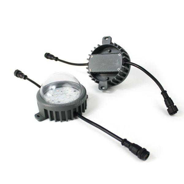 Outdoor IP68 100mm DC24V DMX RGB LED Pixel Dot Light for Facade Landscape