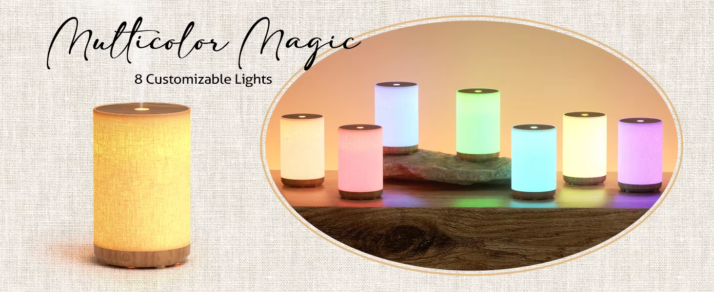 Fabric Material Aurora Light Aroma Diffuser 100ml Essential Oil Humidifier With USB Cable for Home Use Gift