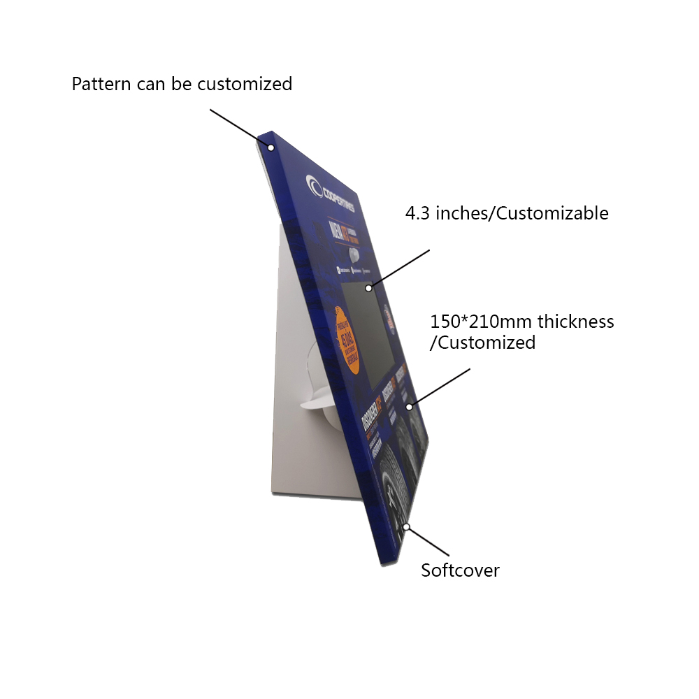 карта брошюры 4.3inch LCD видео-, видео в размере брошюры 150×210mm печати
