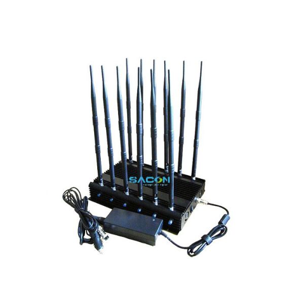 30W High Power 12 Bands Signal Jammer with 50m Range for Cell Phone and Wireless Signal Blocking