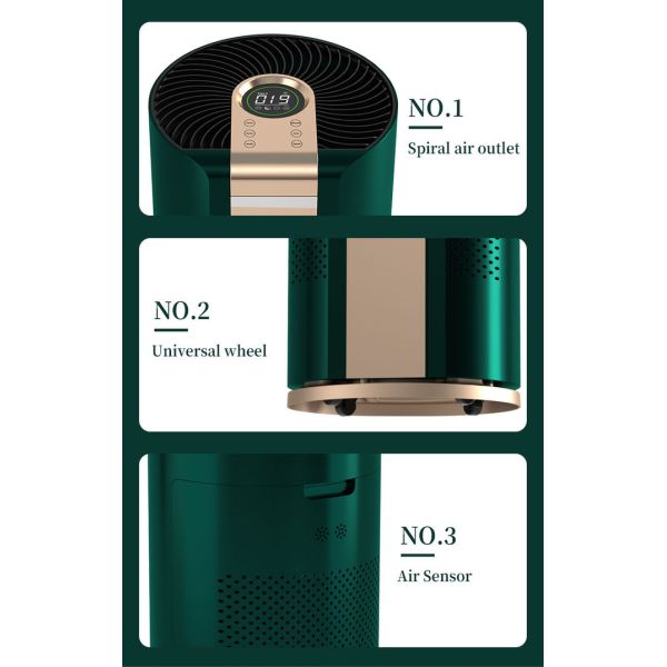 Carbon Filter 254nm UV 50W 600M3/H Hepa Purifiers Ionizer