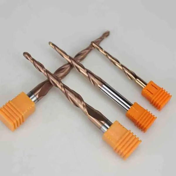 Jinan Hard bar Hot Selling CNC Carving Knife with Double-edged Taper Ball End Milling Cutter 6 * 25 * R1 * 50 Solid Hard Alloy suitable for wood