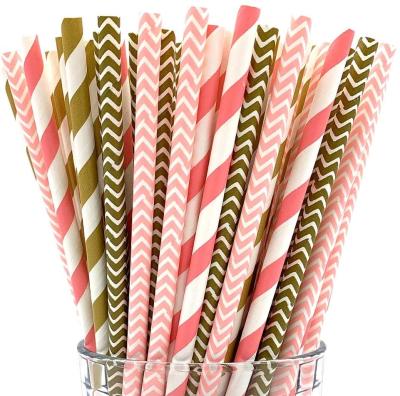 Fun Party Colored Polka Dot Disposable Paper Straws