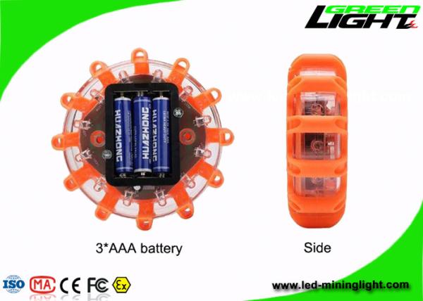 Plastic Emergency Disc LED Warning Light USB Rechargeable 3 LED Road Flare Traffic
