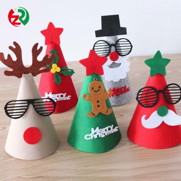 Felt Handmade Christmas Hat Mini Christmas Ornaments For Decoration
