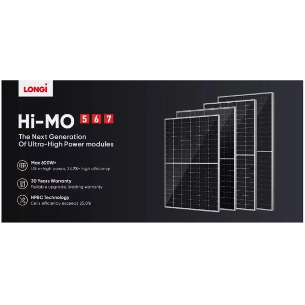 Longi 620W 625W 630W Solar Modules Monocrystalline Silicon Half Cell Solar PV Panel