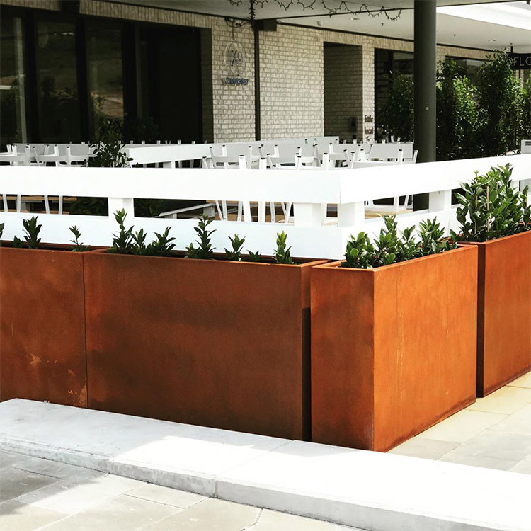 Плантатор сада декоративный 1.5mm Corten стальной прямоугольный ориентированный на заказчика