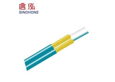 Multimode Fiber Optic Indoor Cable , Dual Optical Cable Hydrolysis Resistant