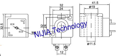 Magnetic Stainless Steel Solenoid Valve Coil for K23JD K25JD Q24DH Valve