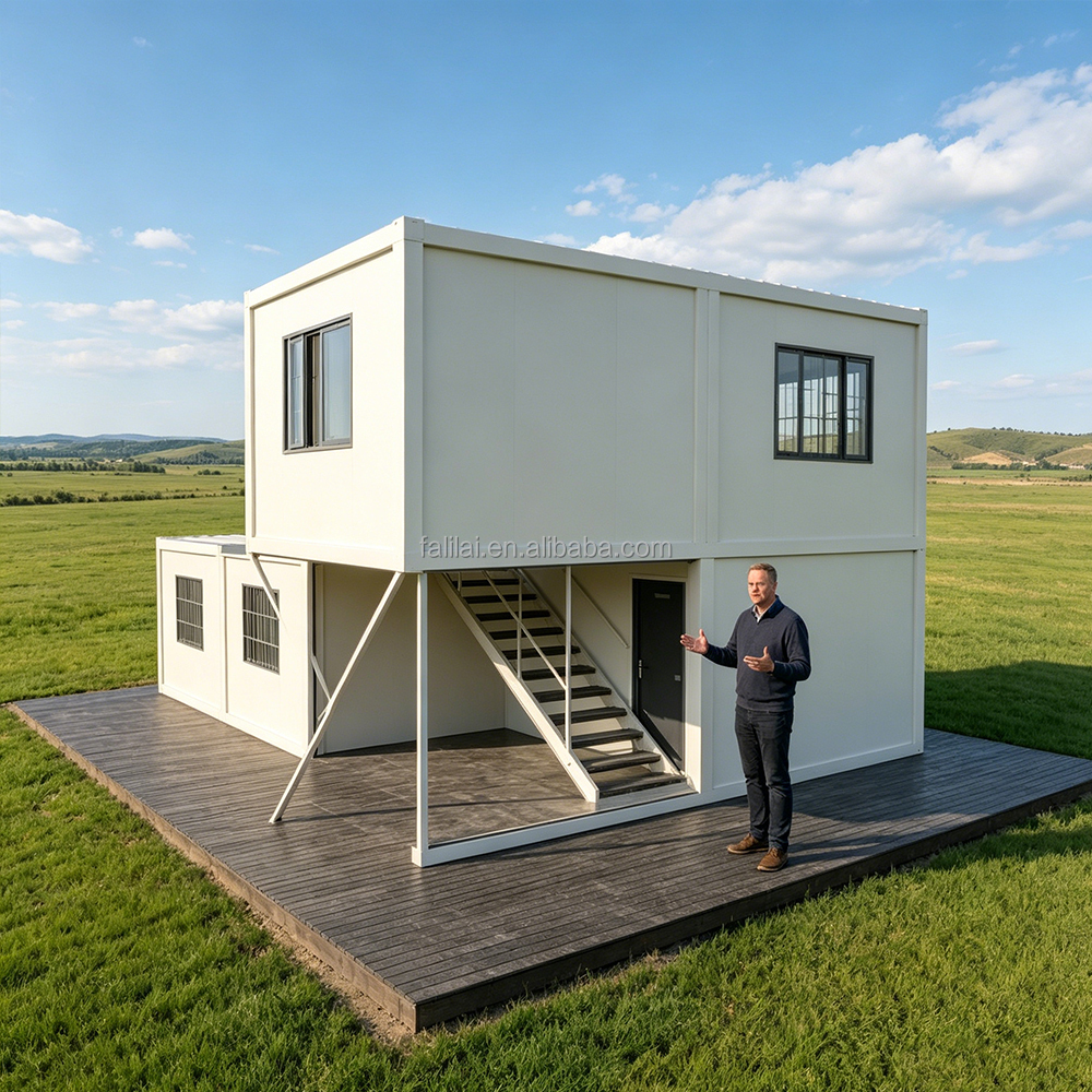 Full Bathroom Kitchen Equipped Luxury Modular Mobile Cabin Flat Pack Detachable