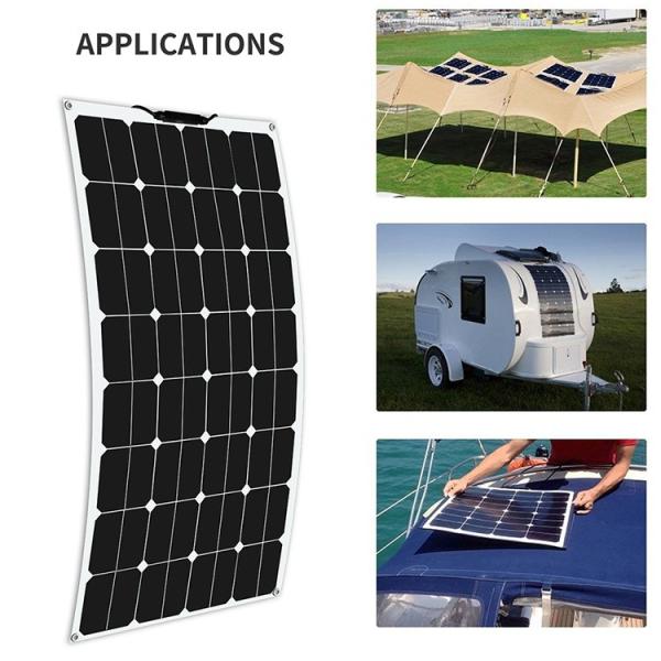 Marine Lightweight Rigid Solar Panels Semi Flexible Solar Modules 70W 110W 160W