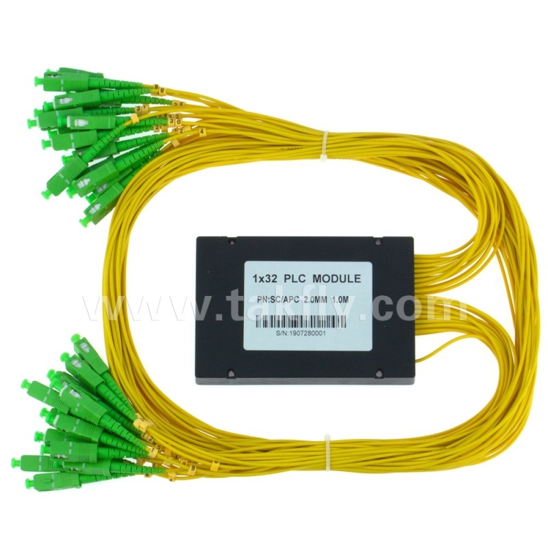 PLC Splitter ABS box 1xN SC APC/UPC Fiber Optic for Fttx Telecom Data Center